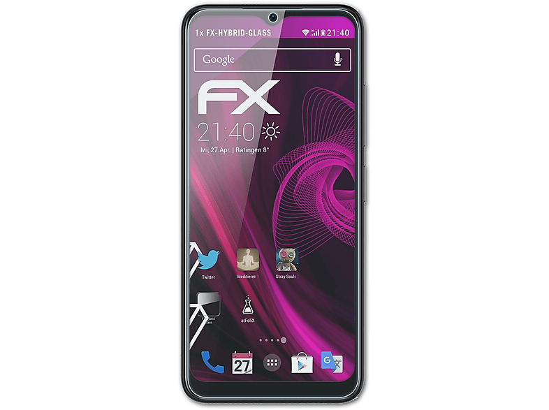 FX-Hybrid-Glass Pro) X98 ATFOLIX Doogee Schutzglas(für