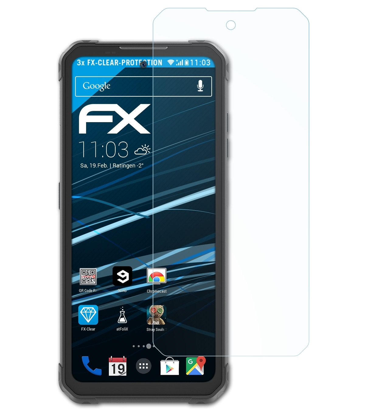 ATFOLIX 3x FX-Clear IIIF150 Displayschutz(für Ultra) Air1