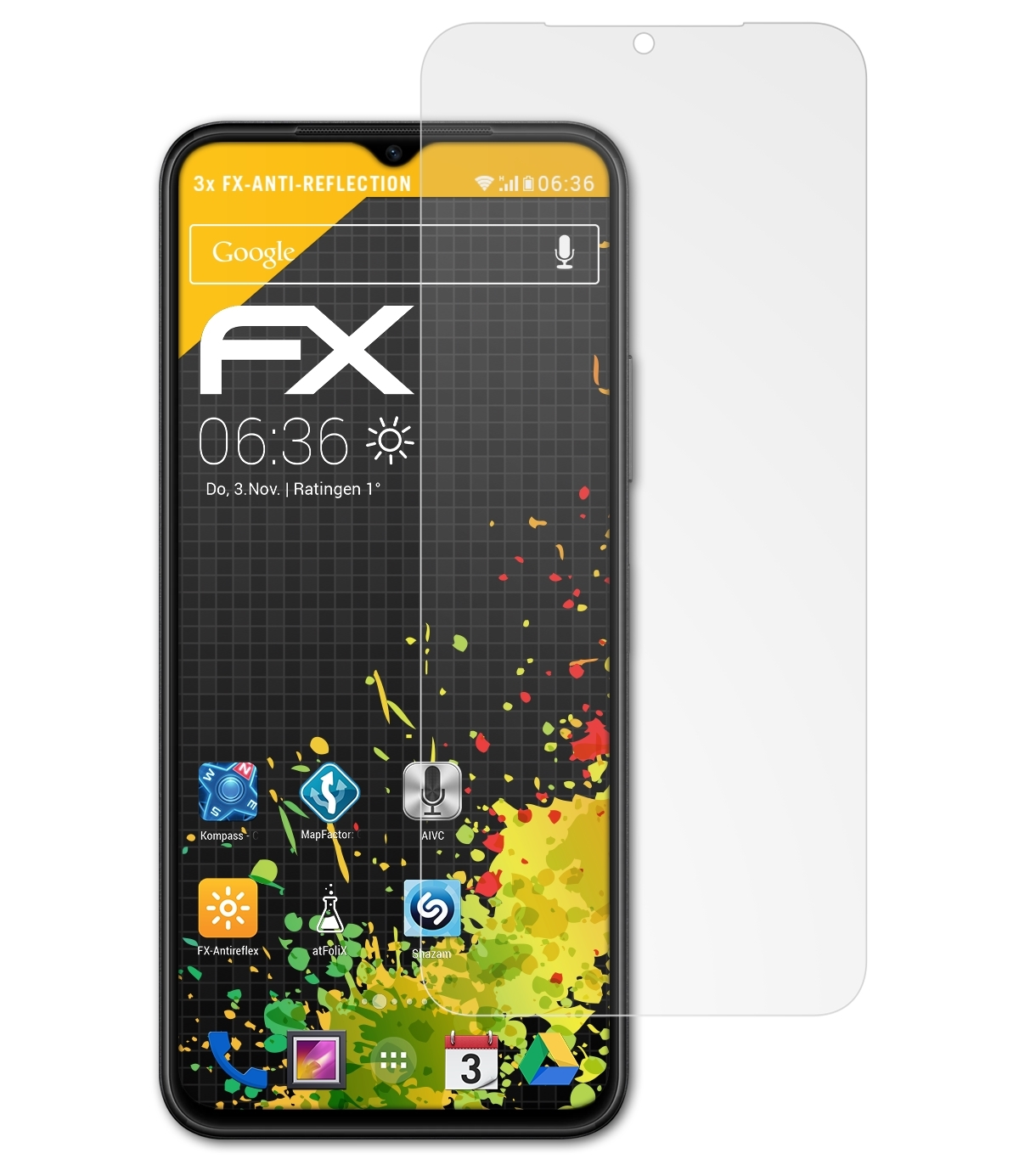Nova Y61) 3x FX-Antireflex Huawei Displayschutz(für ATFOLIX