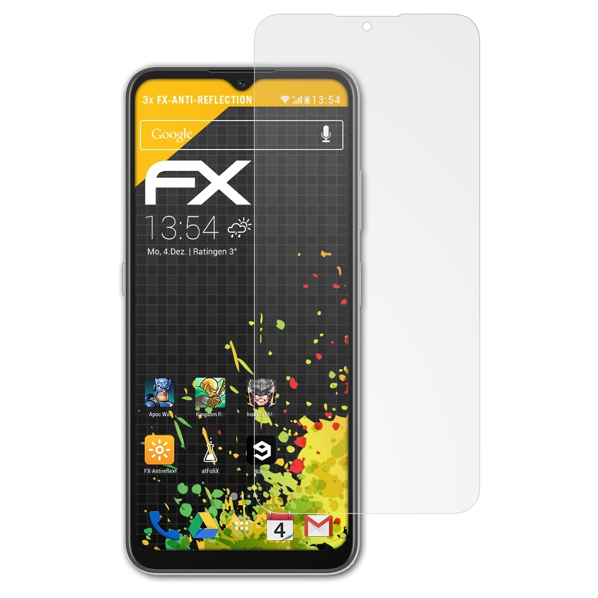 ATFOLIX 3x FX-Antireflex Displayschutz(für Blackview A85)
