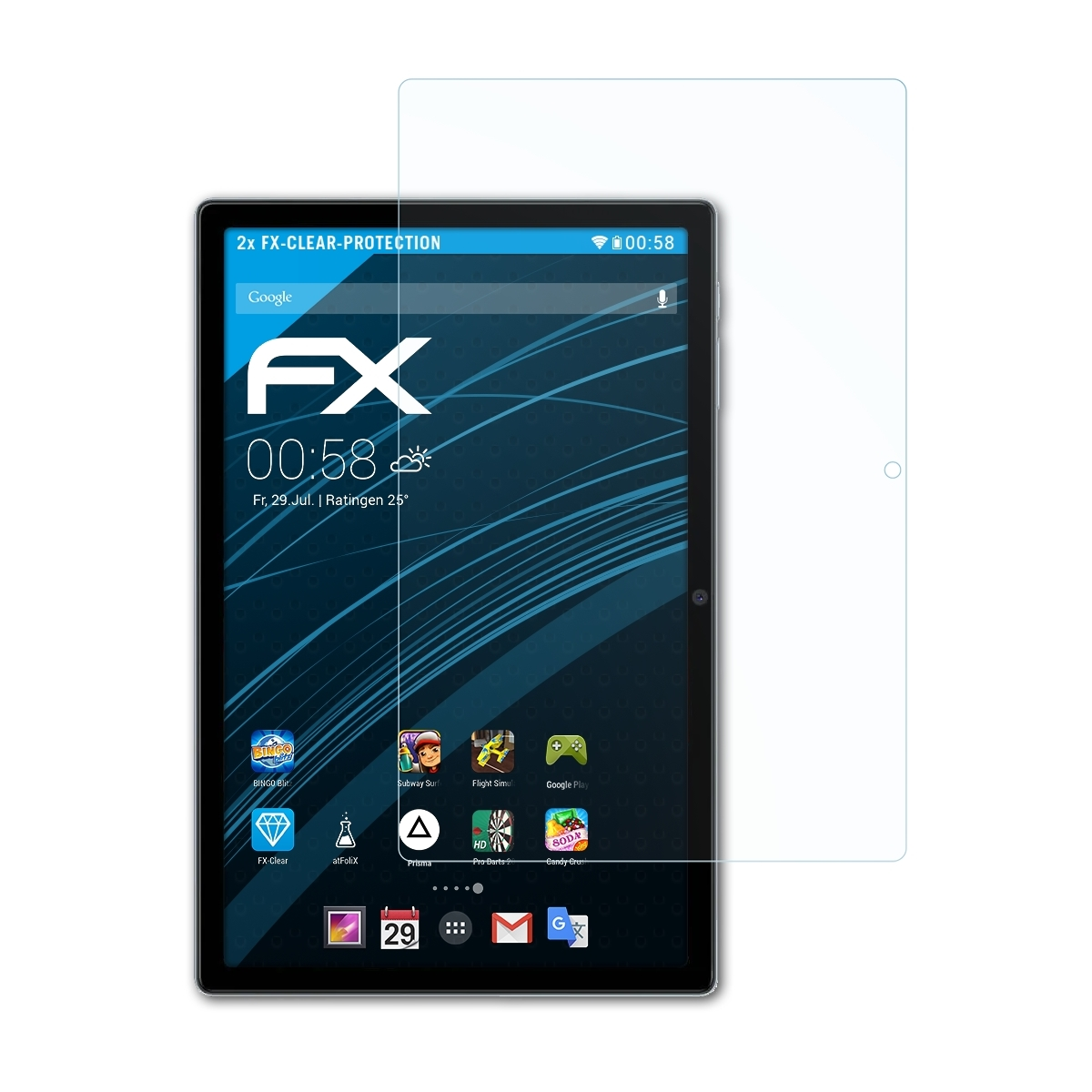 FX-Clear Displayschutz(für 15) Tab 2x ATFOLIX Blackview