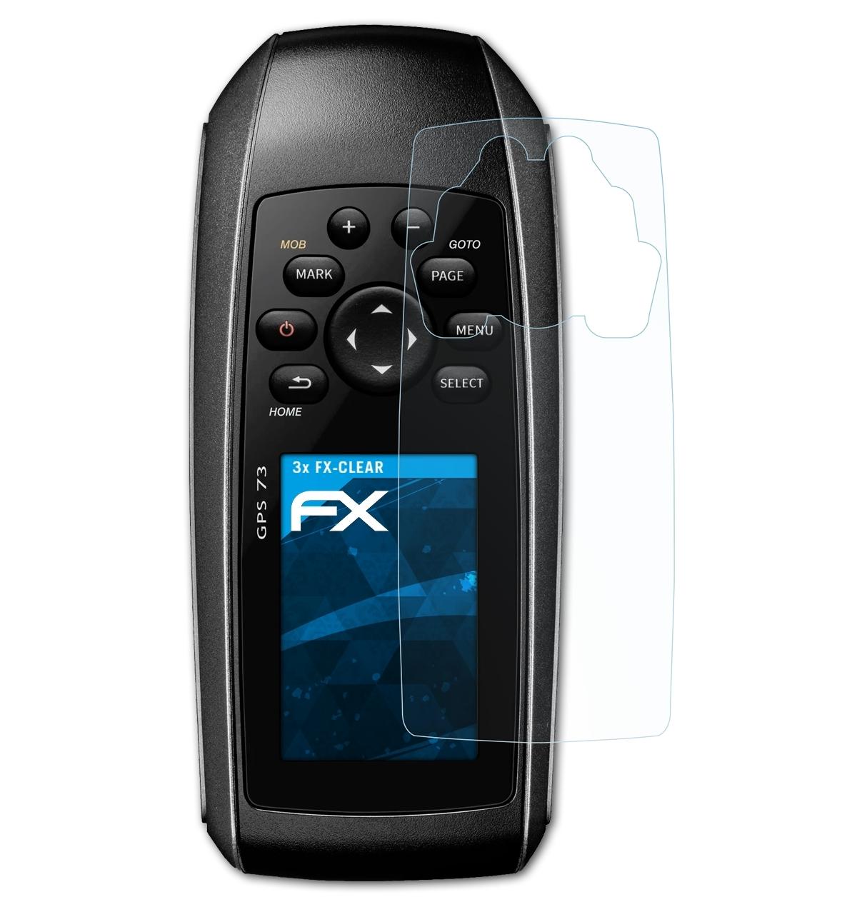 ATFOLIX 3x FX-Clear Displayschutz(für GPS Garmin 73)