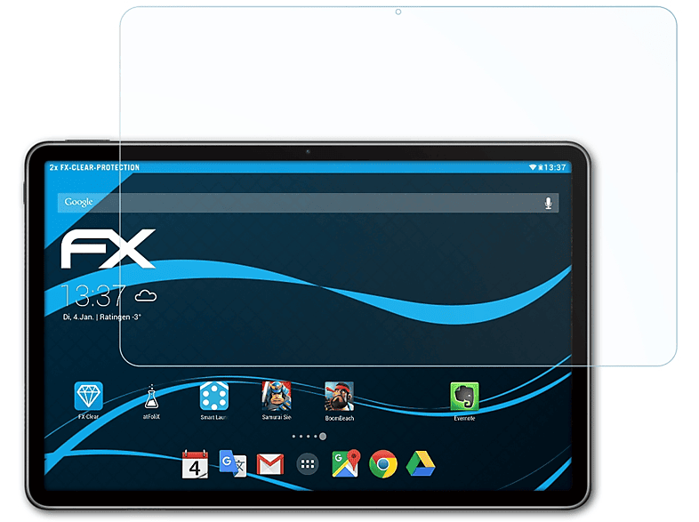 Echte Qualität ATFOLIX 2x FX-Clear Displayschutz(für Huawei MatePad C7)
