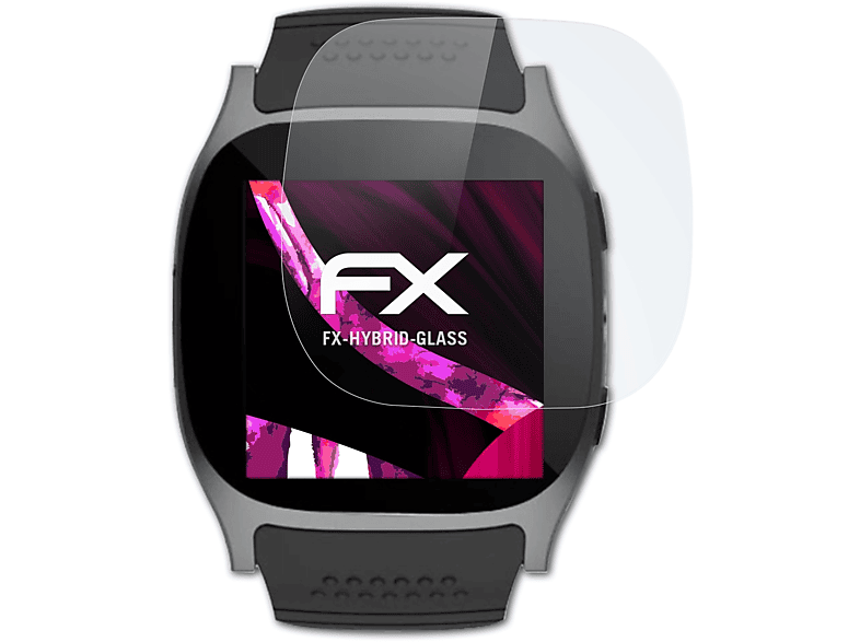 ATFOLIX FX-Hybrid-Glass Schutzglas(für Roneberg RT8) | Smartwatch Schutzfolien & Gläser