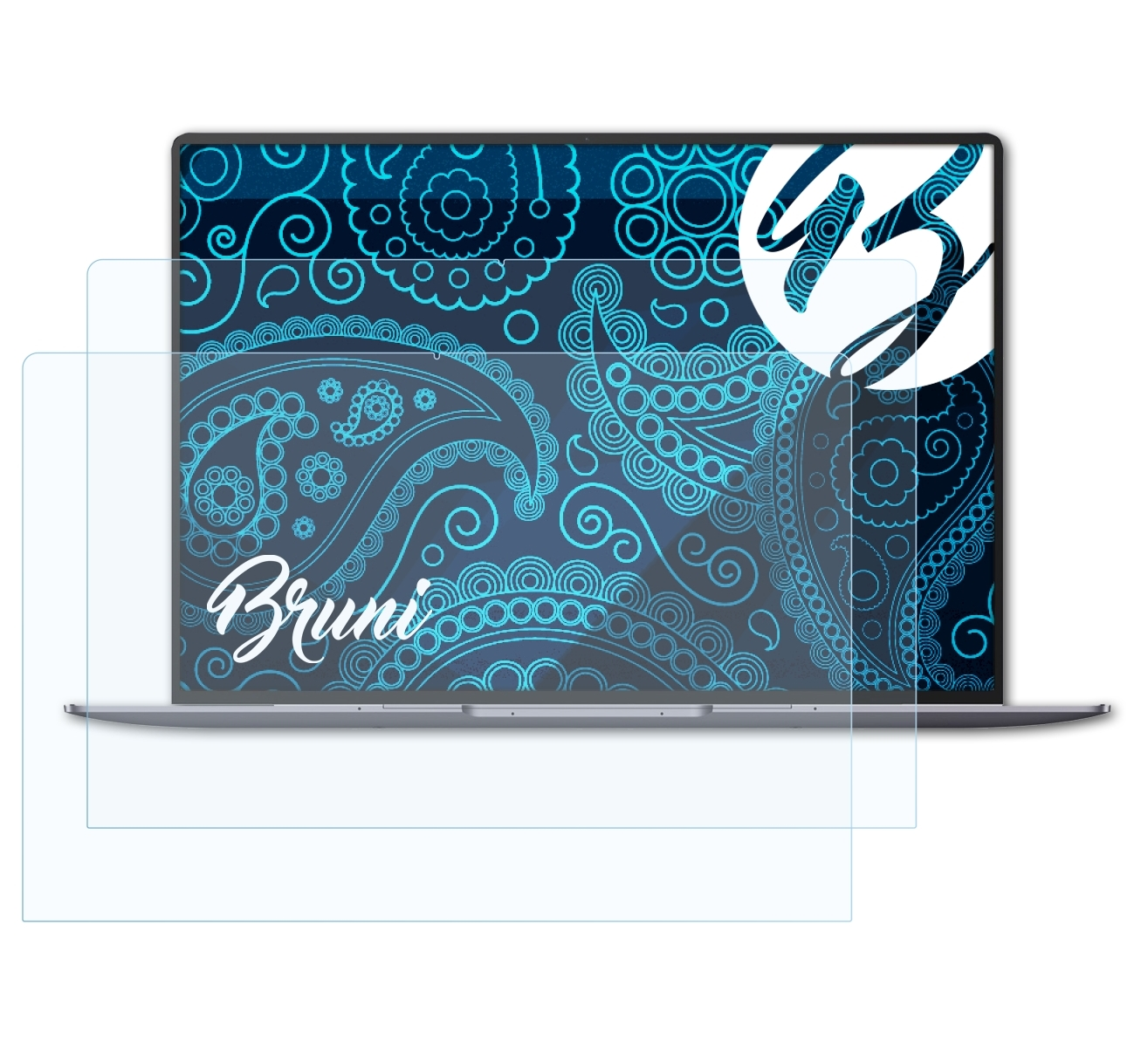 BRUNI 2x Basics-Clear Schutzfolie(für (2022)) X MateBook Pro Huawei
