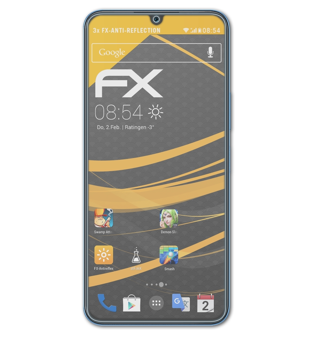 ATFOLIX 3x FX-Antireflex Displayschutz(für Infinix Note 12 2023)