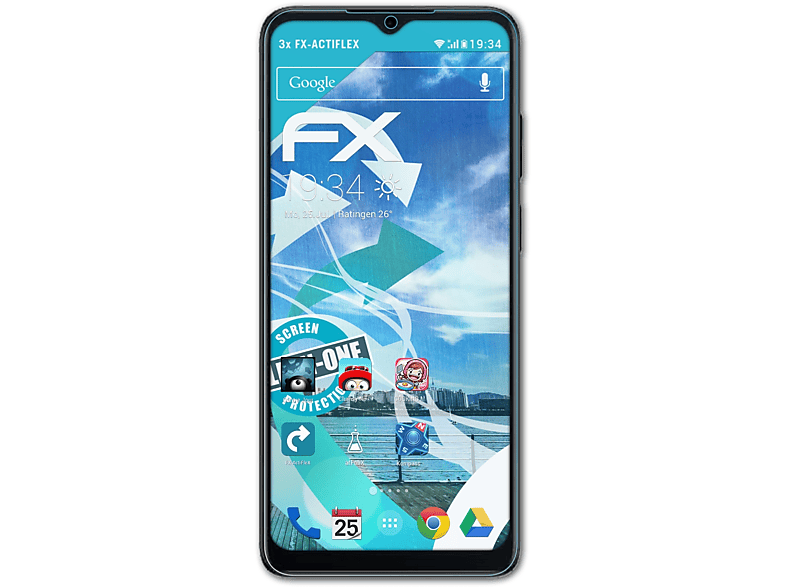 ATFOLIX 3x FX-ActiFleX Displayschutz(für Motorola Moto E22)
