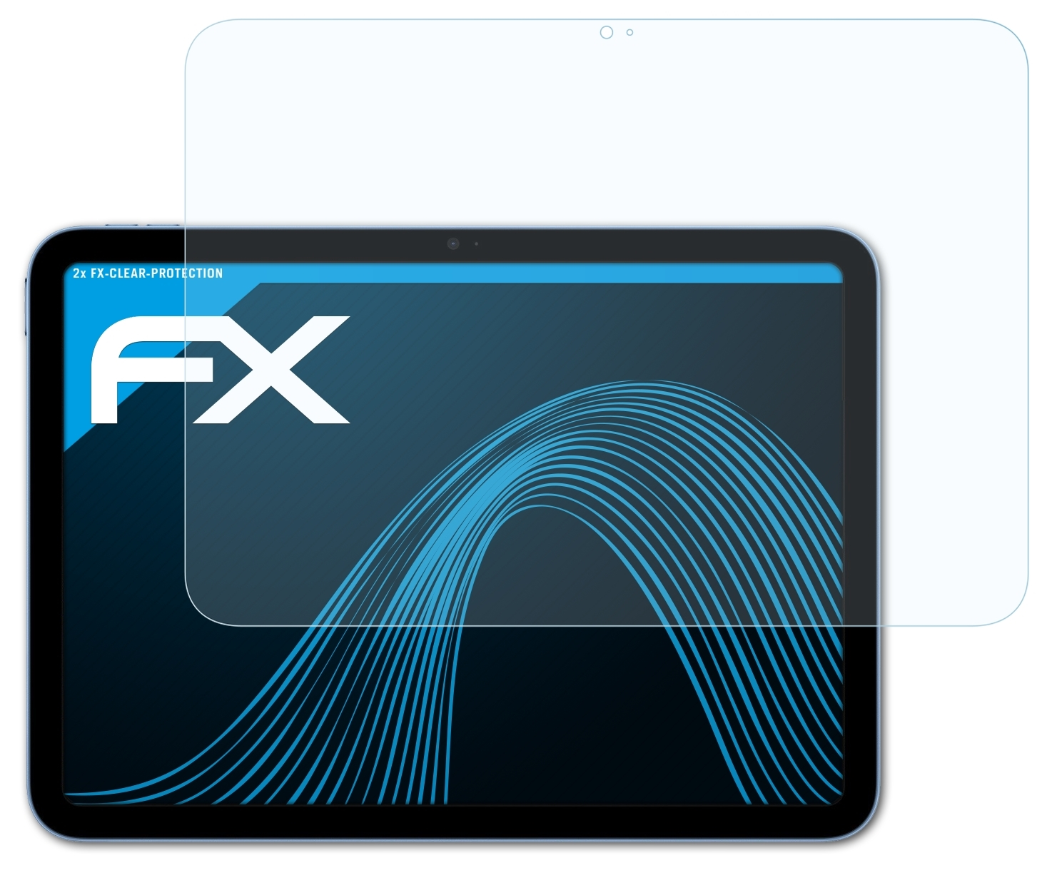 ATFOLIX 2x iPad Displayschutz(für (2022)) Apple FX-Clear
