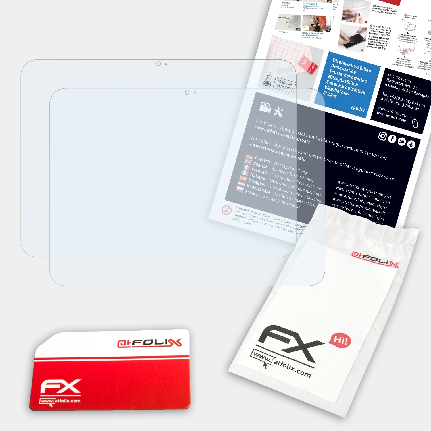 ATFOLIX 2x FX-Clear Displayschutz(für Apple iPad (2022))