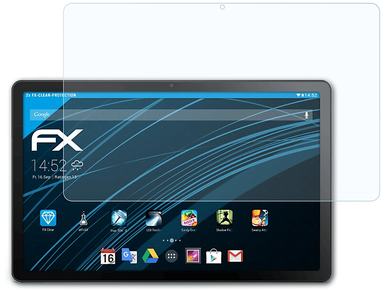 ATFOLIX 2x FX-Clear Displayschutz(für Motorola Moto Tab G62)
