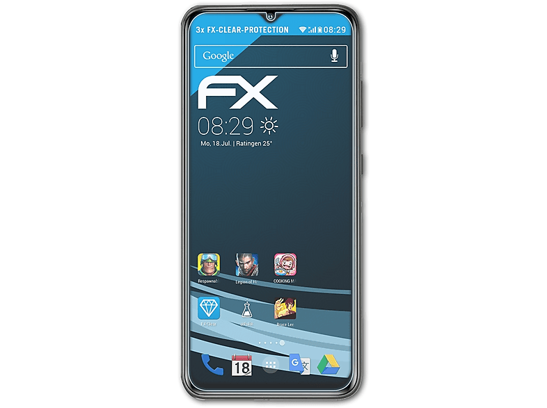ATFOLIX 3x FX-Clear Displayschutz(für Cubot Note 30)