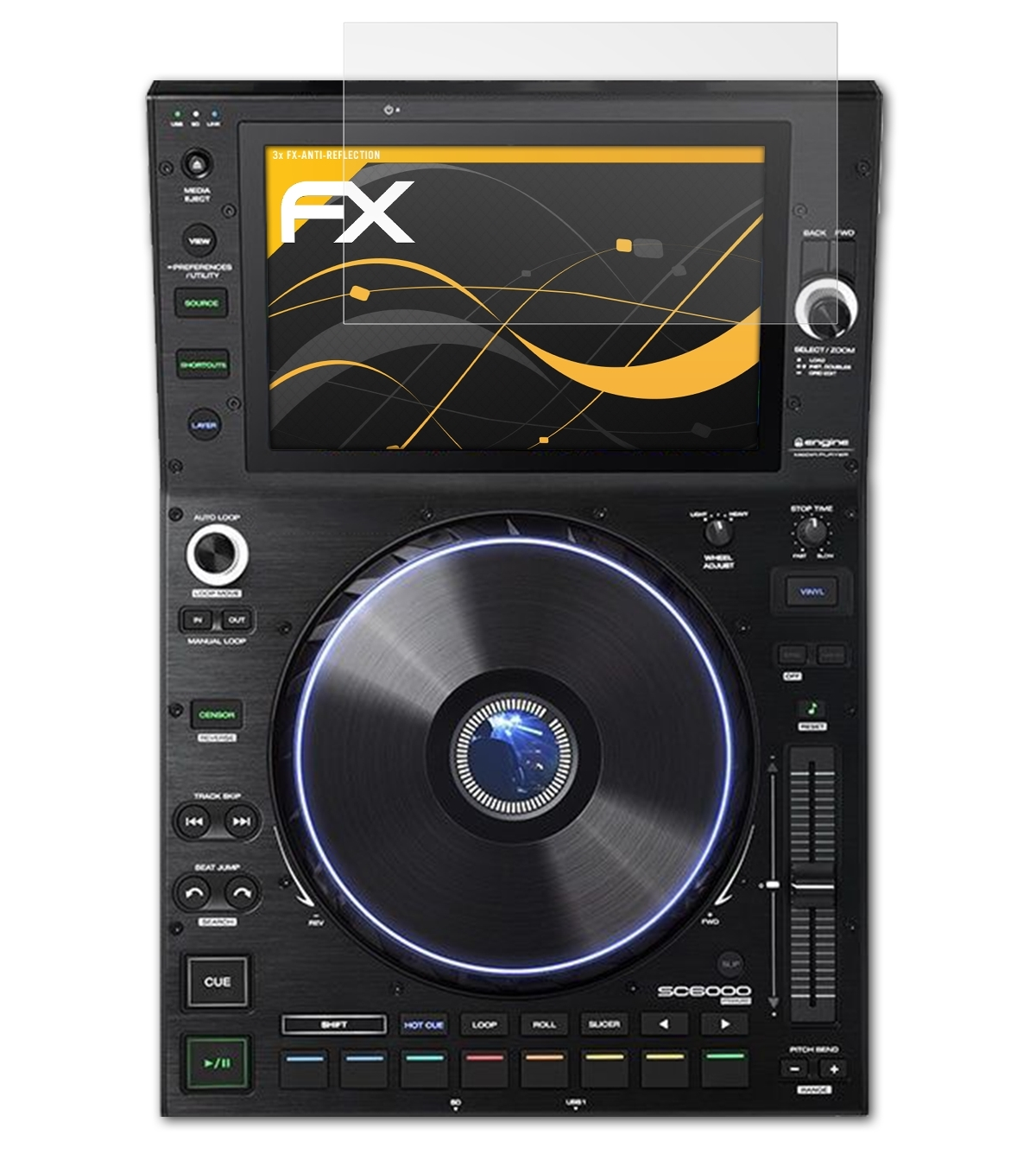 SC6000) Displayschutz(für ATFOLIX Denon FX-Antireflex 3x DJ