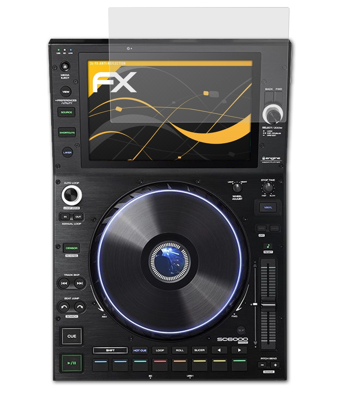 ATFOLIX 3x FX-Antireflex Displayschutz(für Denon DJ SC6000)