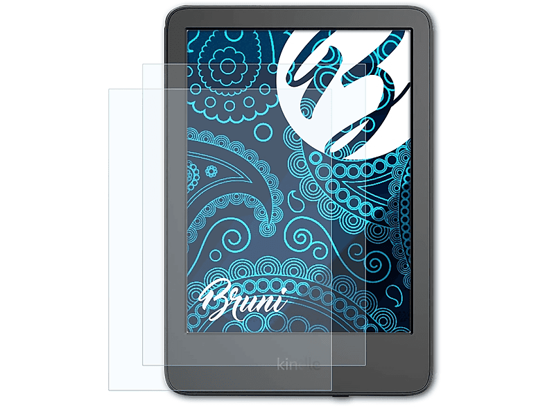 BRUNI 2x Basics-Clear Schutzfolie(für Amazon Kindle (2022))