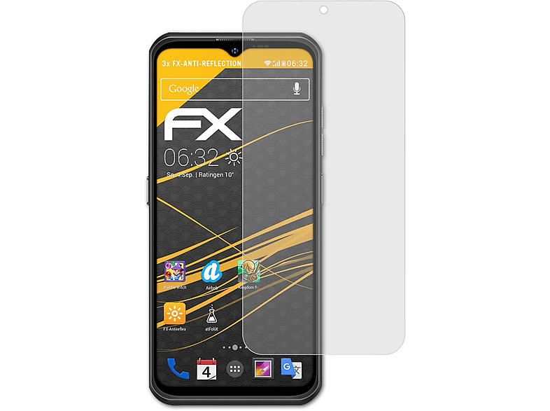 ATFOLIX 3x FX-Antireflex Displayschutz(für Ulefone Pro) Armor 17