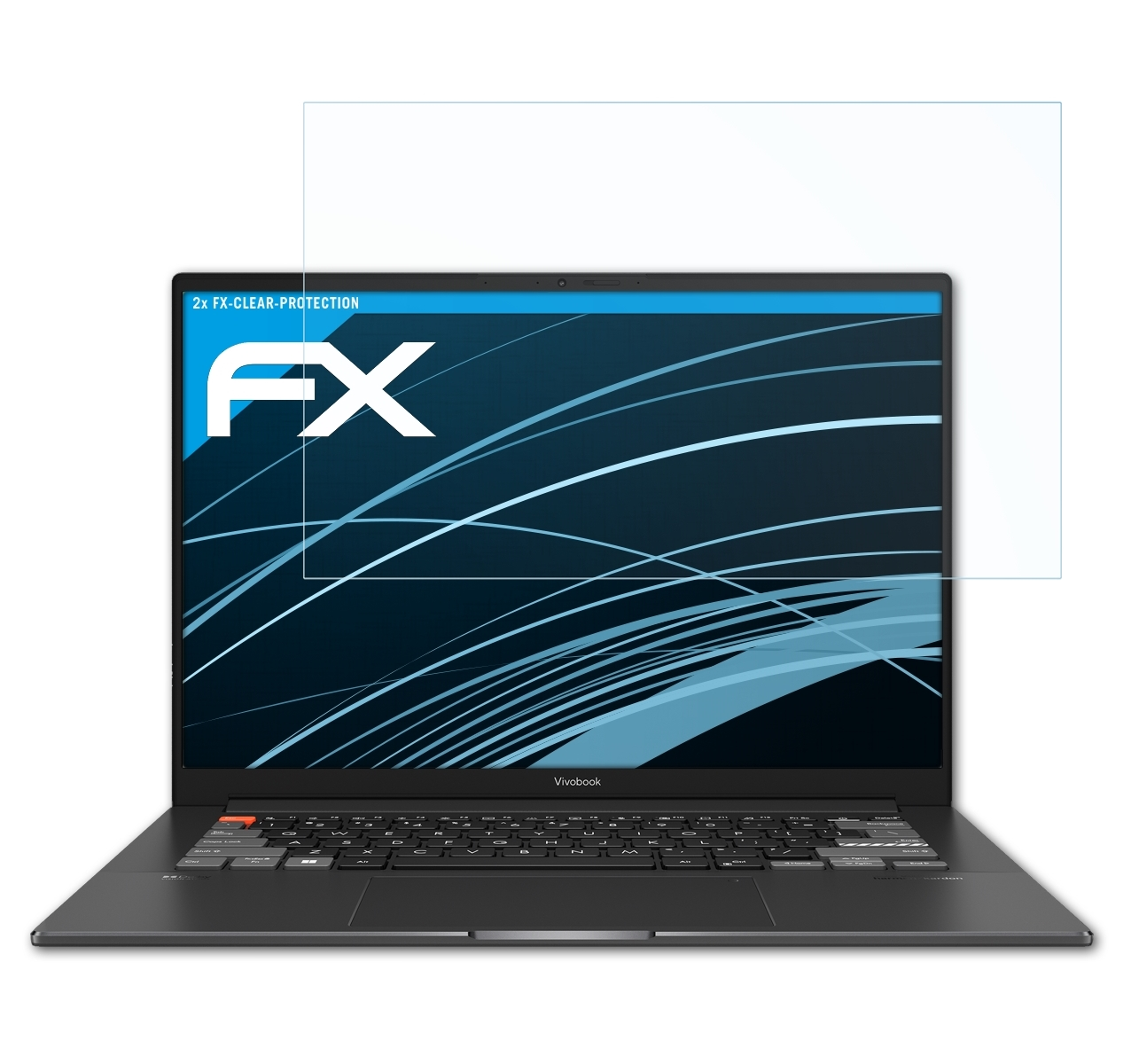 ATFOLIX 2x FX-Clear Displayschutz(für Asus VivoBook (N7401)) OLED 14X Pro