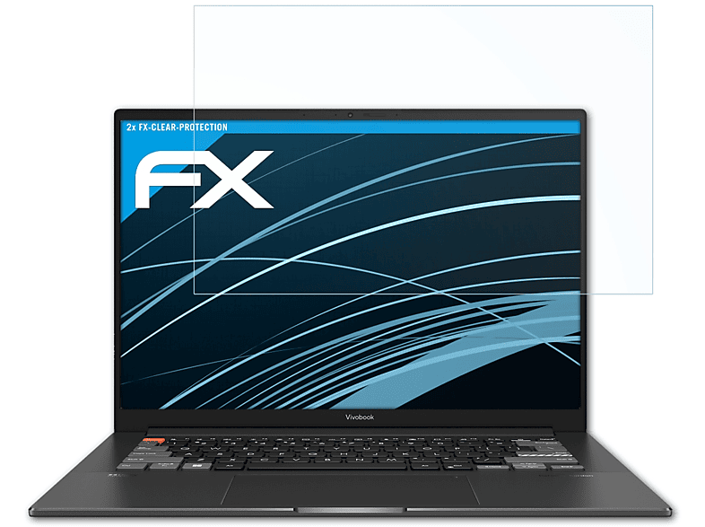 ATFOLIX 2x FX-Clear Displayschutz(für Asus VivoBook Pro 14X OLED (N7401))