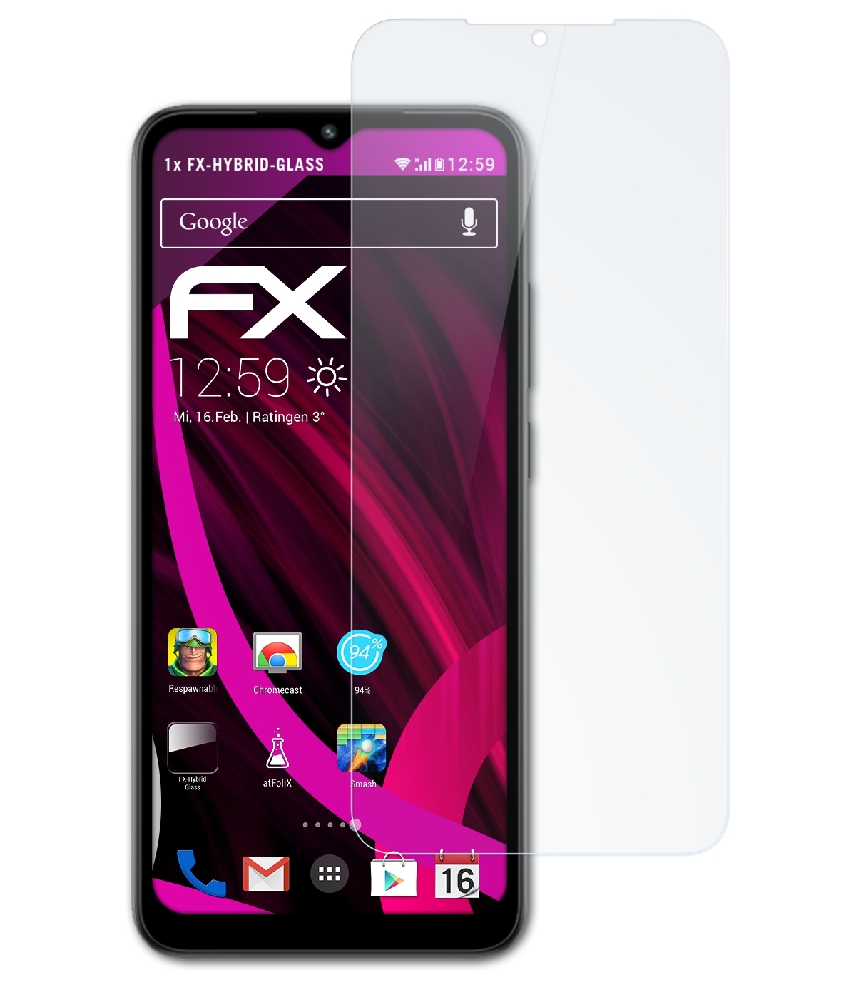 ATFOLIX FX-Hybrid-Glass Schutzglas(für Xiaomi A1 Redmi Plus)