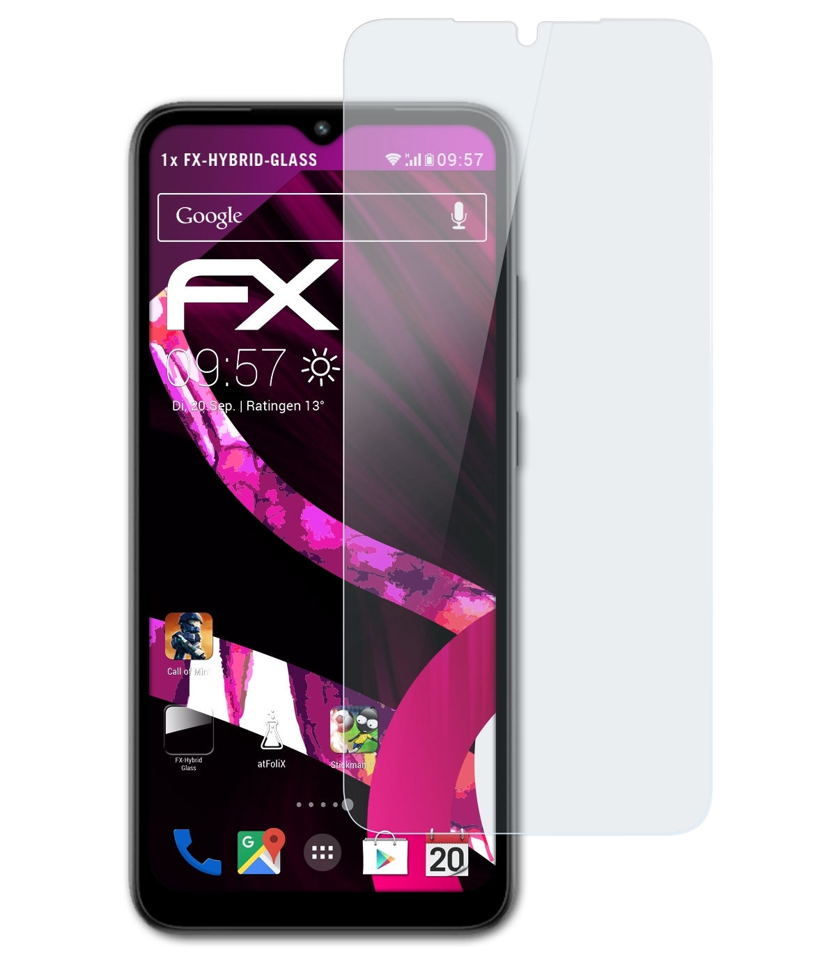 ATFOLIX FX-Hybrid-Glass Schutzglas(für Xiaomi A1 Redmi Plus)