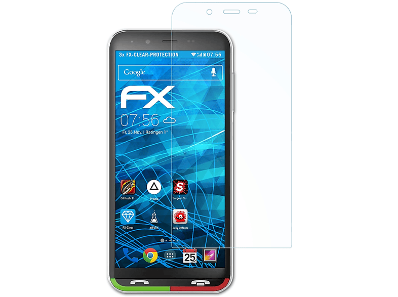ATFOLIX 3x FX-Clear Displayschutz(für Emporia SuperEasy)