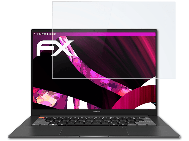 ATFOLIX FX-Hybrid-Glass Schutzglas(für Pro (N7401)) VivoBook OLED 14X Asus