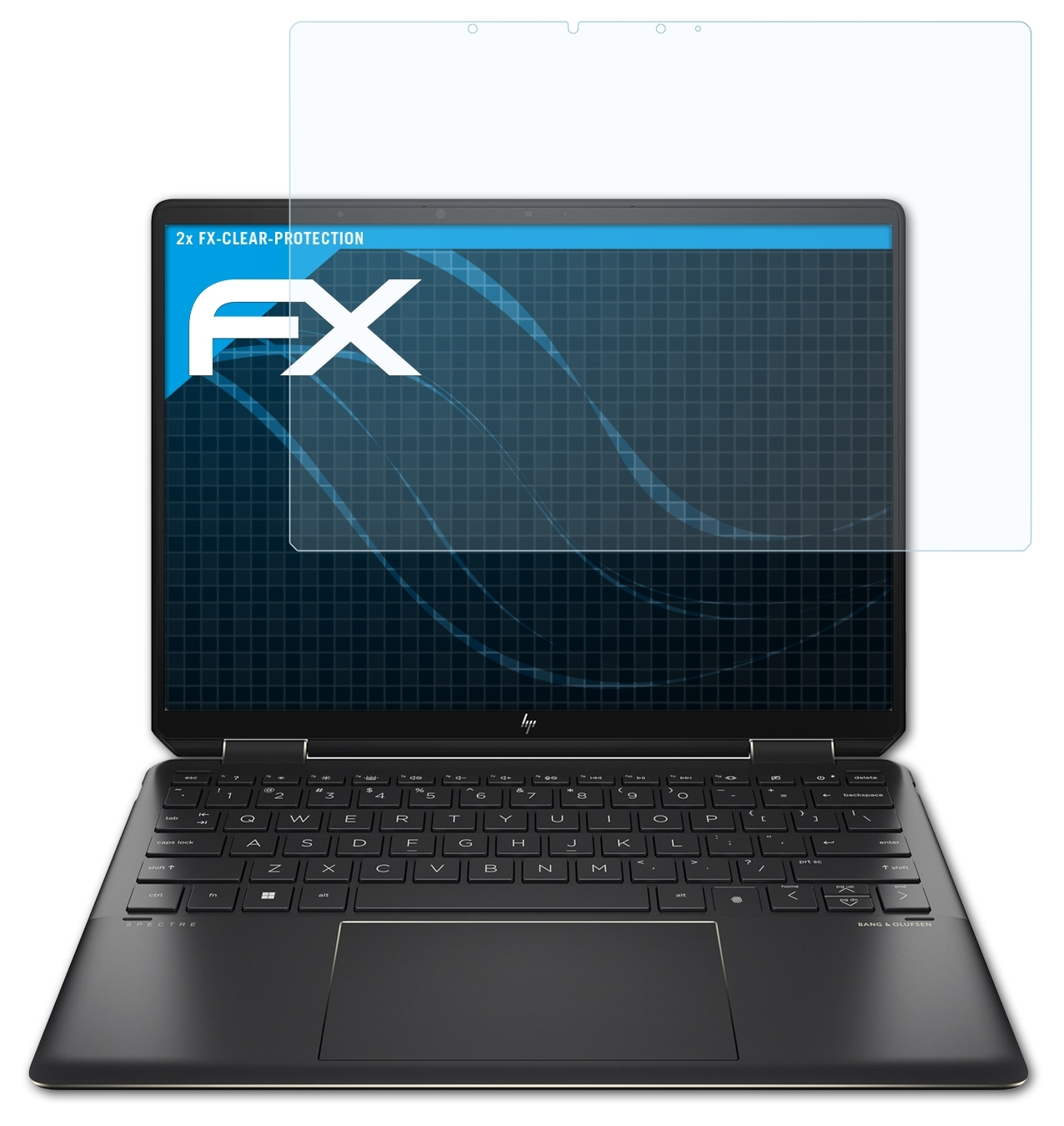 ATFOLIX 2x FX-Clear Displayschutz(für HP 14-ef0773ng) x360 Spectre