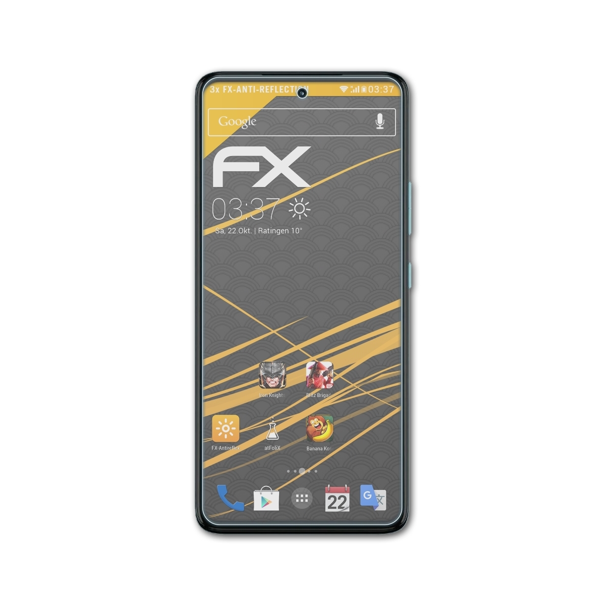ATFOLIX 3x Motorola G72) Moto FX-Antireflex Displayschutz(für