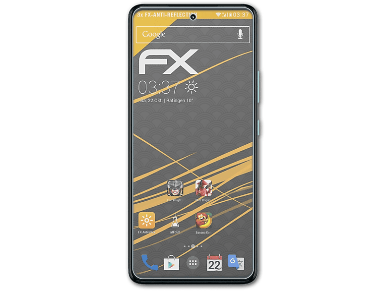 ATFOLIX 3x FX-Antireflex Displayschutz(für G72) Motorola Moto