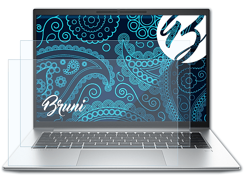 BRUNI 2x Basics-Clear Schutzfolie(für EliteBook HP 1040 G9)