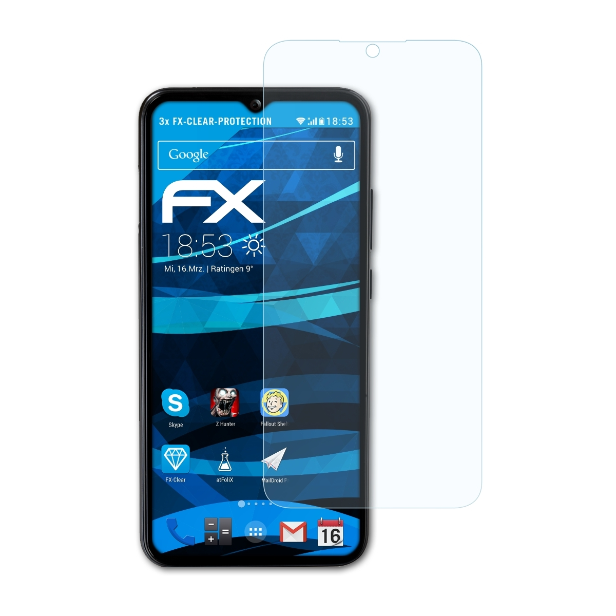 ATFOLIX Volla FX-Clear 3x Phone) Displayschutz(für
