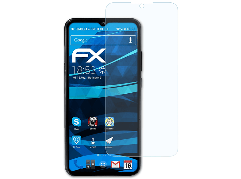 ATFOLIX 3x FX-Clear Displayschutz(für Volla Phone)
