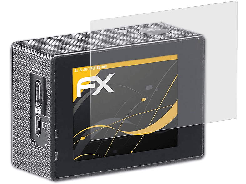 ATFOLIX Somikon 3717) FX-Antireflex DV- 3x Displayschutz(für