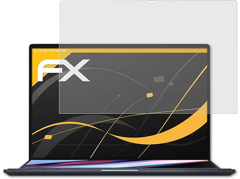 ATFOLIX 2x FX-Antireflex Displayschutz(für Asus Zenbook Pro 14 Duo)