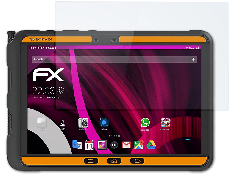 ATFOLIX FX-Hybrid-Glass ecom Tab-Ex Schutzglas(für DZ2) Pro