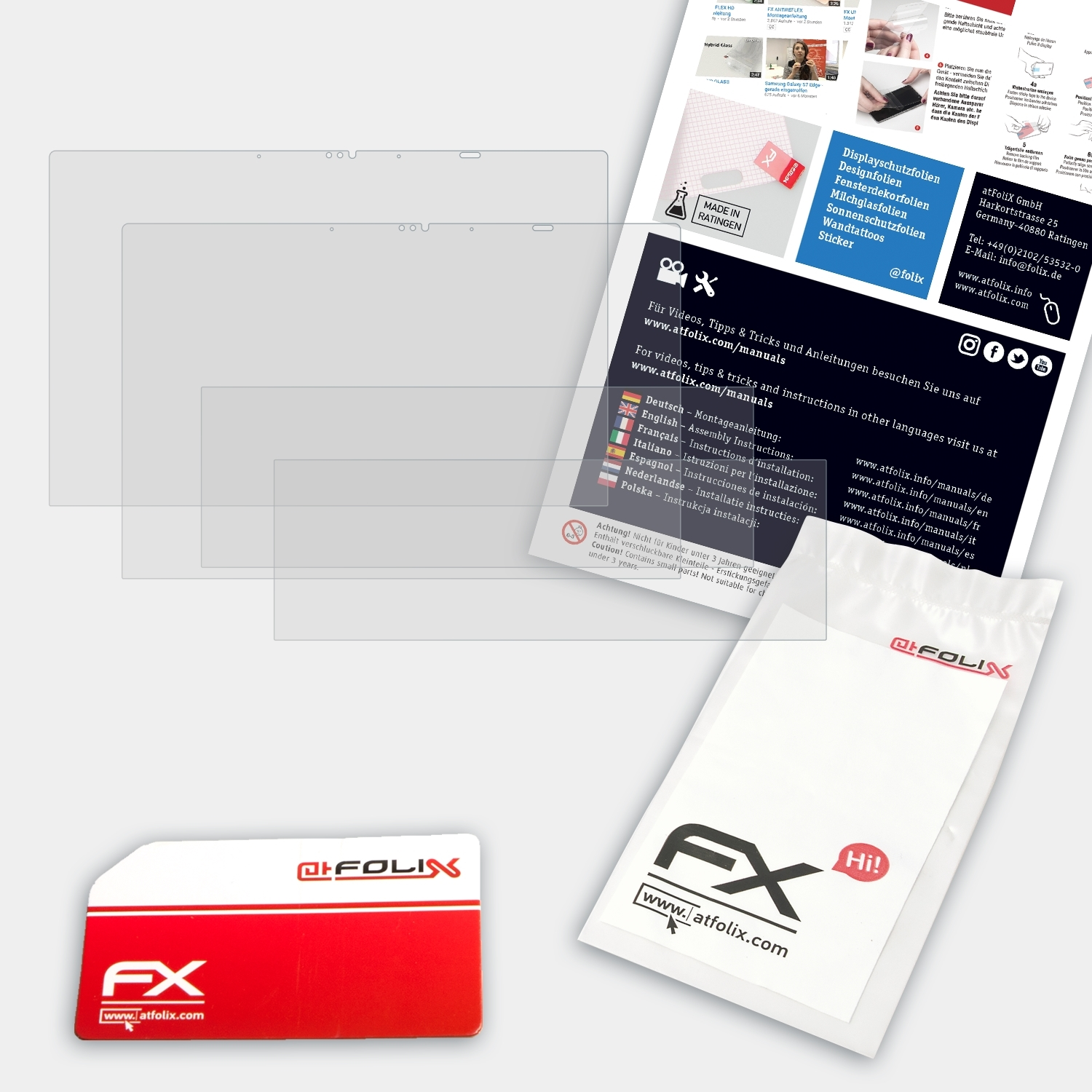 ATFOLIX 2x FX-Antireflex Displayschutz(für Pro 14 Duo) Zenbook Asus