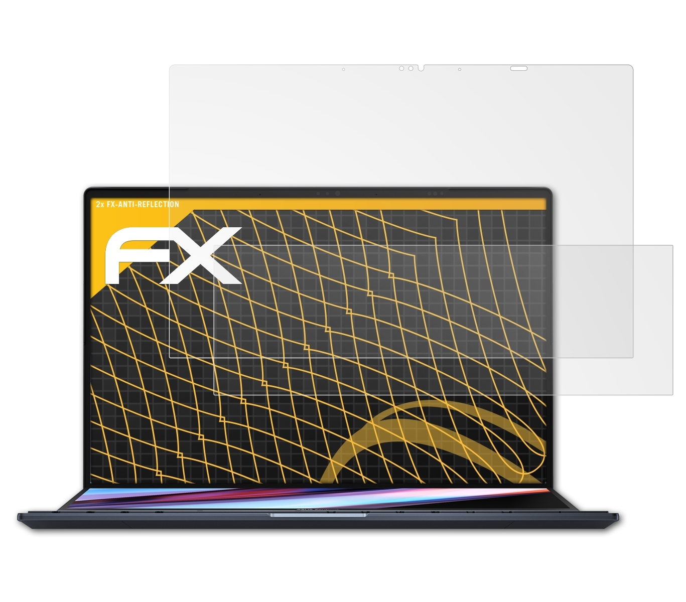 ATFOLIX 2x FX-Antireflex Displayschutz(für Pro 14 Duo) Zenbook Asus
