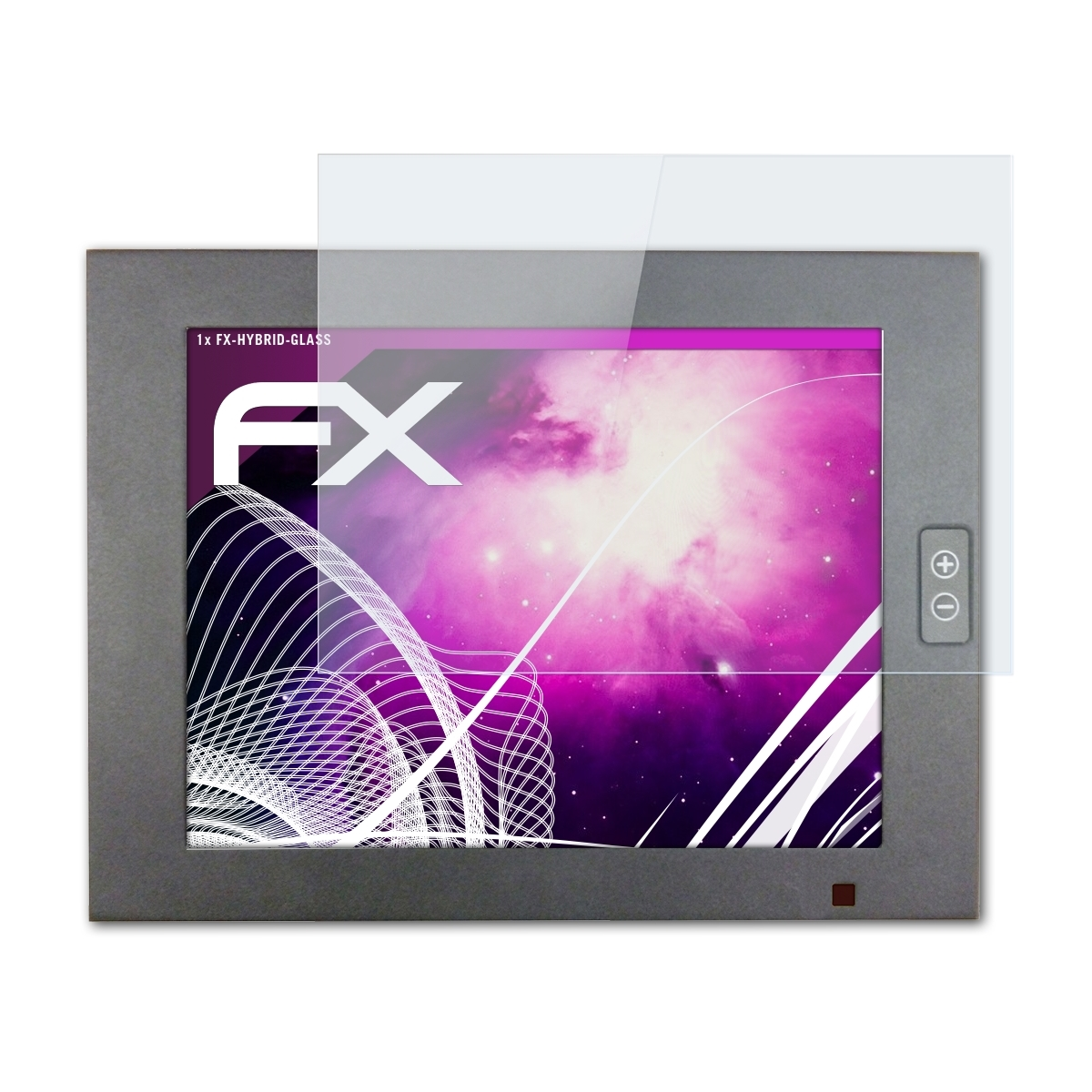 ATFOLIX FX-Hybrid-Glass Schutzglas(für Faytech FT10TMIP65HDMI (10 Inch))