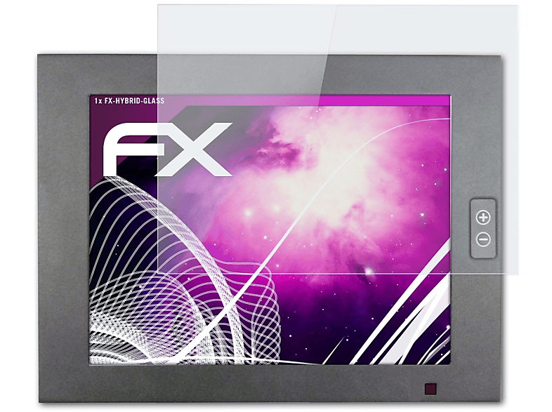 ATFOLIX FX-Hybrid-Glass Schutzglas(für Faytech FT10TMIP65HDMI (10 Inch))
