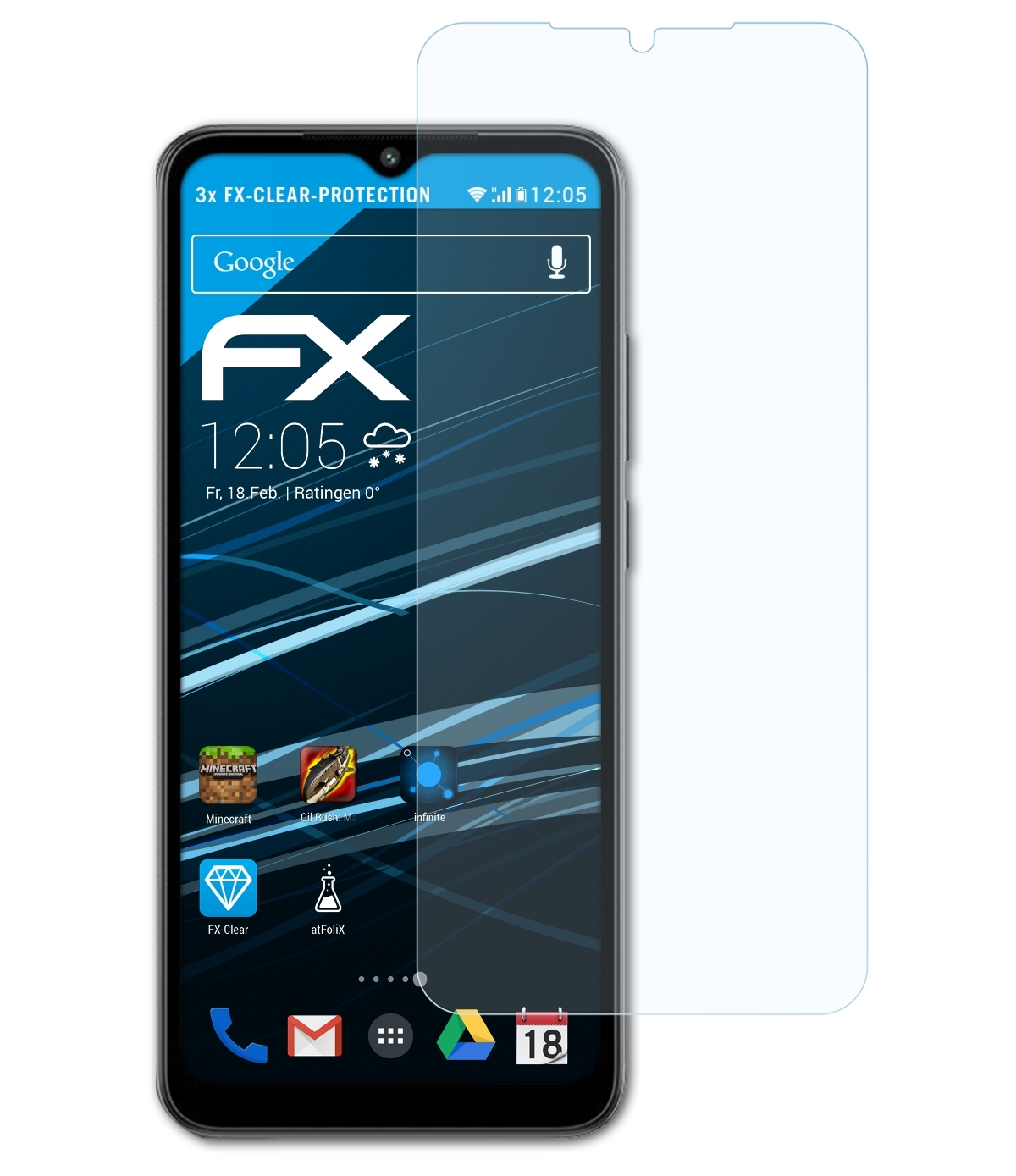 Redmi Xiaomi ATFOLIX FX-Clear A1) 3x Displayschutz(für
