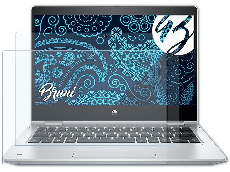 BRUNI 2x Basics-Clear Schutzfolie(für HP Pro x360 435 G9)