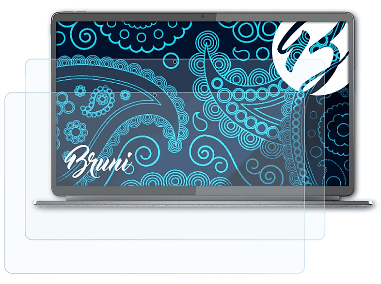 BRUNI 2x Basics-Clear Schutzfolie(für Lenovo IdeaPad Duet 5 Chromebook (Gen 6))