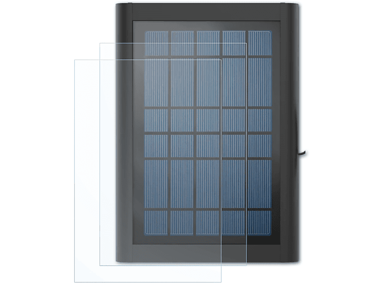 BRUNI 2x glasklare Displayschutz(für Ring Solar Panel for Video Doorbell (2.4W))