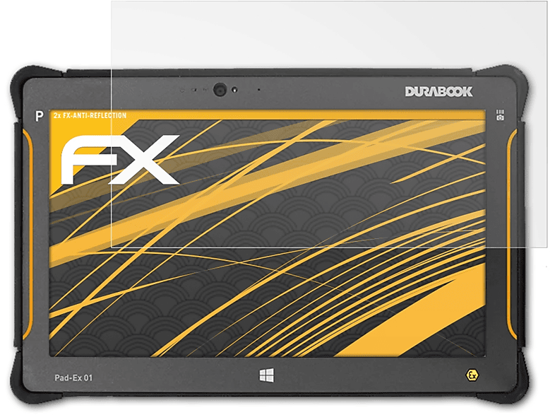 ATFOLIX 2x FX-Antireflex Displayschutz(für ecom Pad-Ex 01 P8 D2)