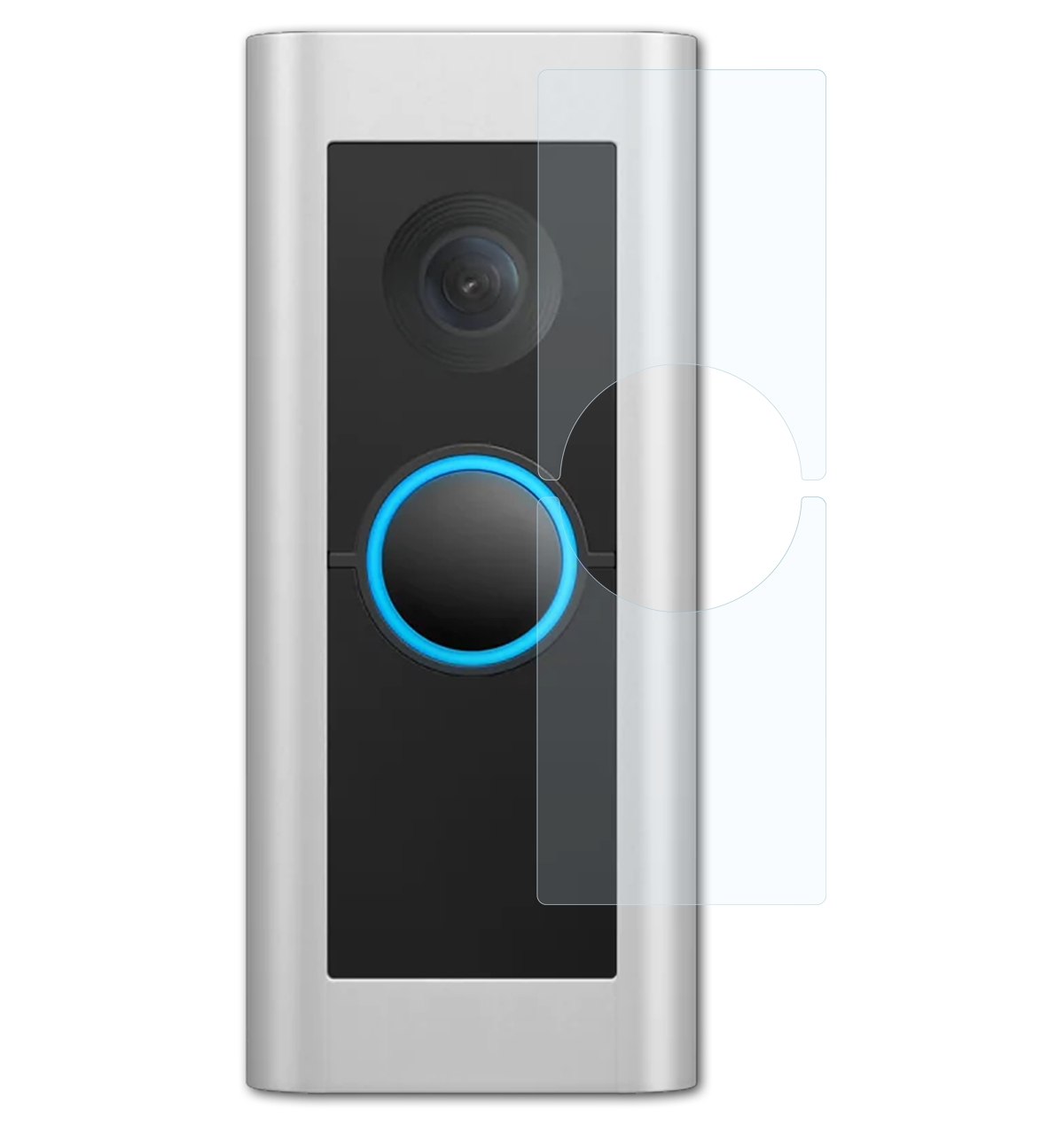 2) Video Pro 2x ATFOLIX Displayschutz(für Doorbell klar&stoßfest Ring