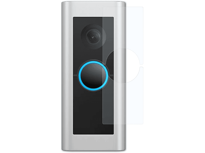 2) Video Pro 2x ATFOLIX Displayschutz(für Doorbell klar&stoßfest Ring