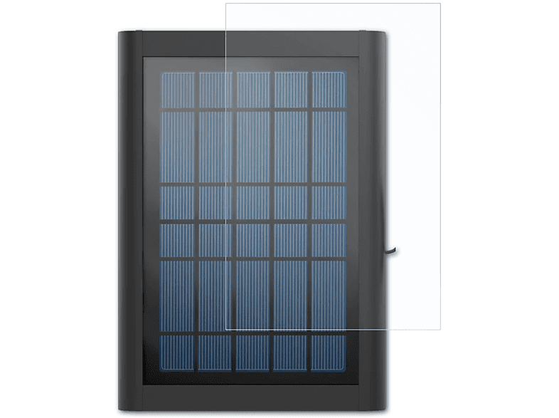 Panel Solar 2x Ring for (2.4W)) klar&stoßfest ATFOLIX Doorbell Displayschutz(für Video
