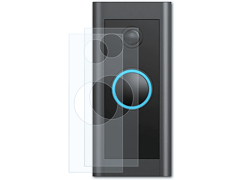 BRUNI 2x glasklare Ring Wired) Video Displayschutz(für Doorbell