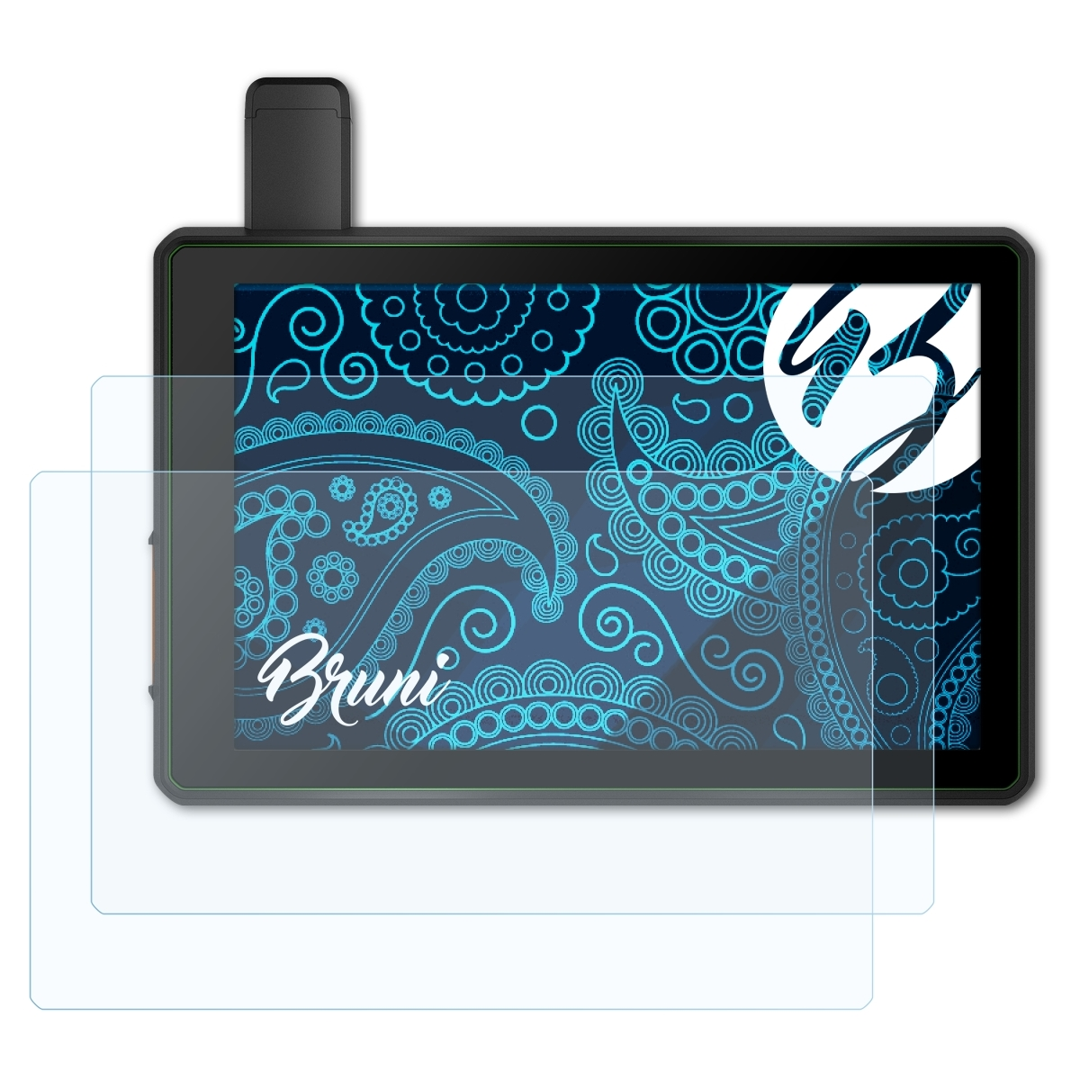 BRUNI 2x Basics-Clear Tread Garmin Schutzfolie(für (8 inch))