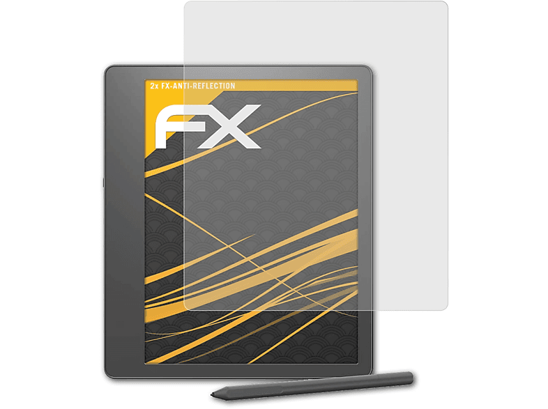 ATFOLIX 2x FX-Antireflex Displayschutz(für Amazon Kindle Scribe)