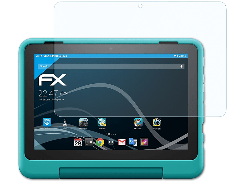 ATFOLIX 2x FX-Clear Displayschutz(für Amazon Fire HD 8 Kids Pro (Model 2022))